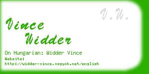 vince widder business card